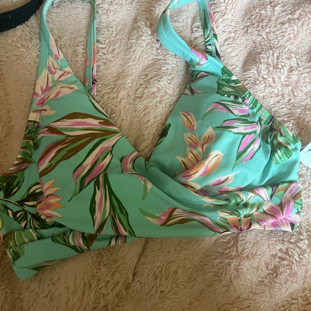 Tropical Floral Bikini Top